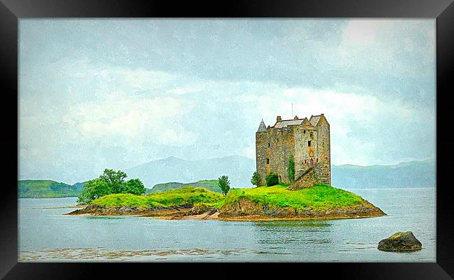  castle stalker - scotland argyll and bute  Framed Print by dale rys (LP)
