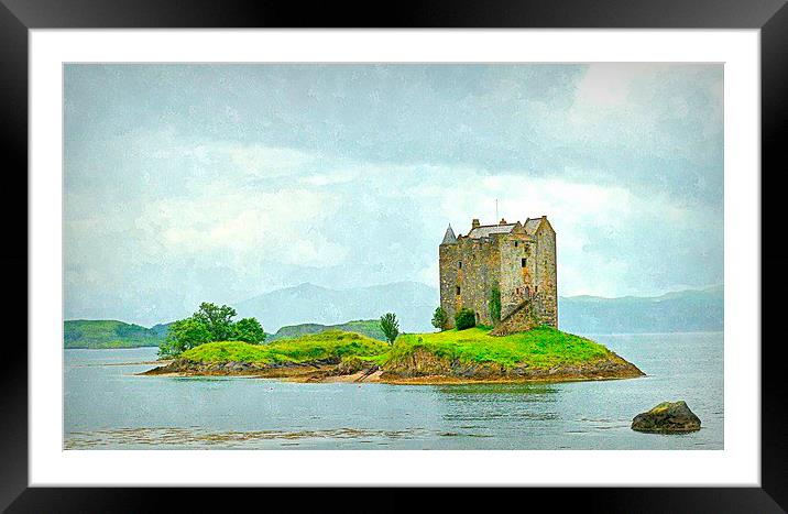  castle stalker - scotland argyll and bute  Framed Mounted Print by dale rys (LP)