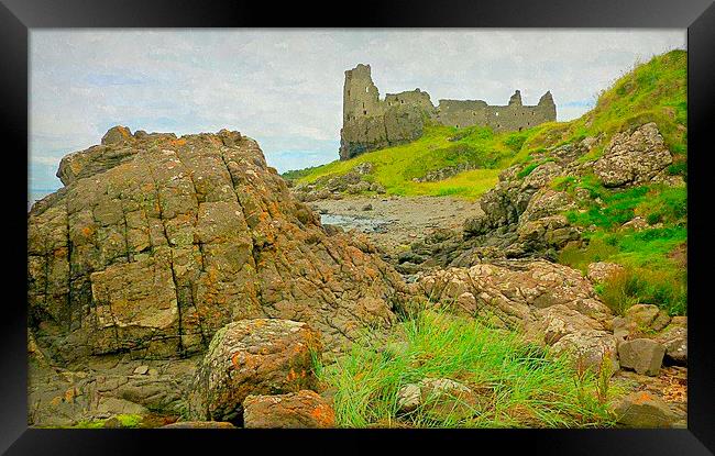  dunure castle-scotland  Framed Print by dale rys (LP)