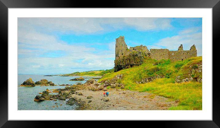  dunure castle-scotland   Framed Mounted Print by dale rys (LP)