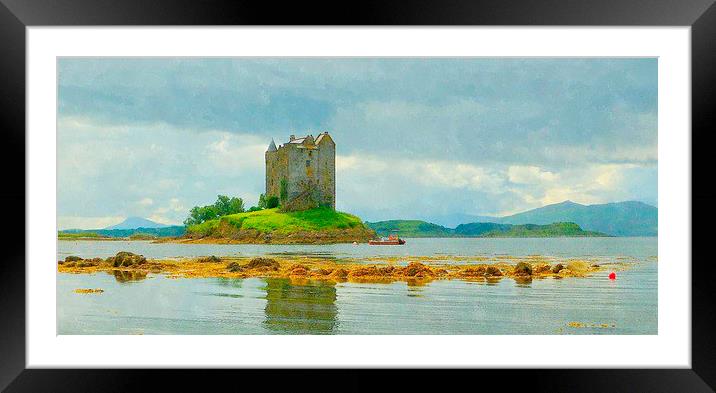  stalker castle - scotland argyll and bute Framed Mounted Print by dale rys (LP)