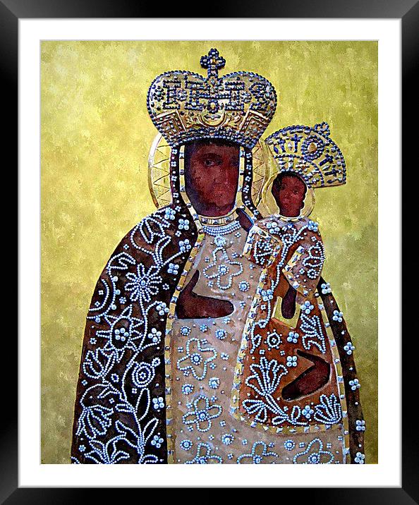  my impression - BLACK MADONNA  Framed Mounted Print by dale rys (LP)