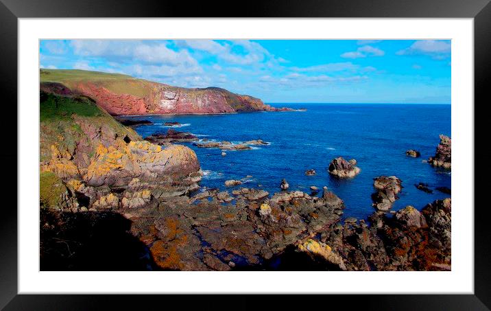  st.abbs head,scotland    Framed Mounted Print by dale rys (LP)
