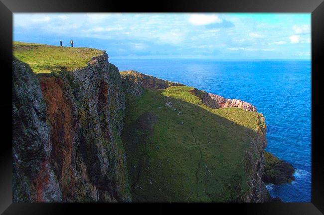  st.abbs head,scotland    Framed Print by dale rys (LP)