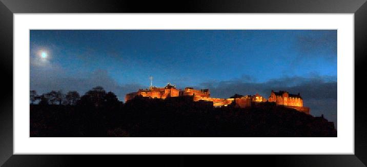  edinburgh castle-dusk  Framed Mounted Print by dale rys (LP)