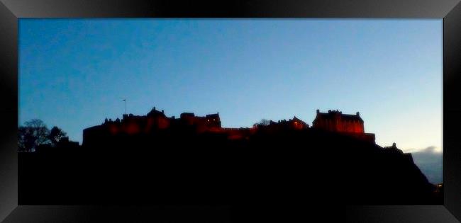  edinburgh castle-dusk   Framed Print by dale rys (LP)