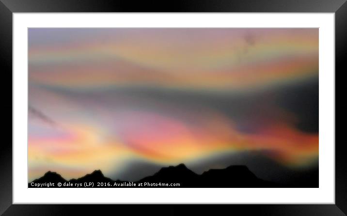 northern lights clouds - higlands Framed Mounted Print by dale rys (LP)