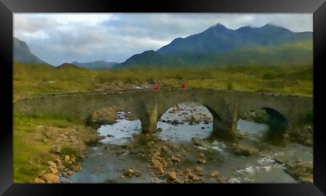 old sligachan bridge - skye Framed Print by dale rys (LP)