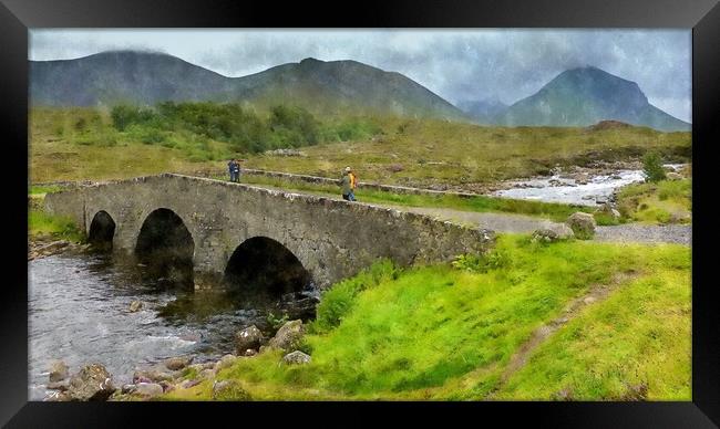 ol'sligachan bridge - skye Framed Print by dale rys (LP)