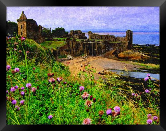 down at st.andrews saint andrews Framed Print by dale rys (LP)