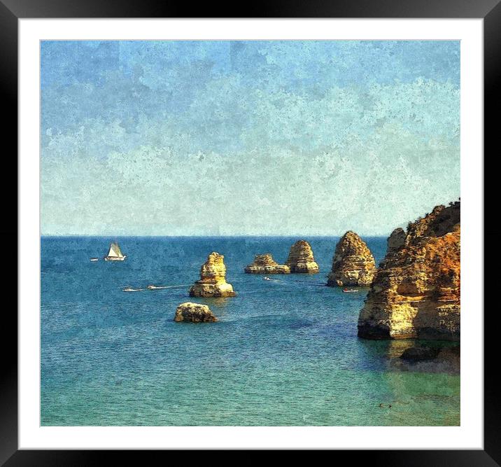 down at the algarve Framed Mounted Print by dale rys (LP)