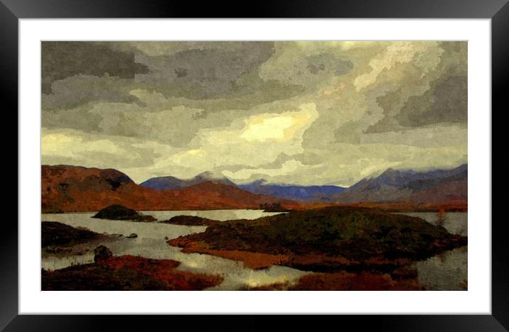glencoe,scotland - wet Framed Mounted Print by dale rys (LP)