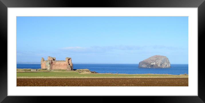 tantallon castle-north berwick Framed Mounted Print by dale rys (LP)