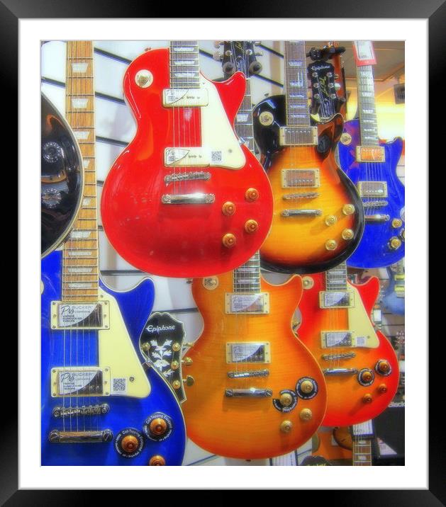 guitar 4 Framed Mounted Print by dale rys (LP)