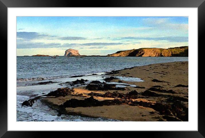 bass rock Framed Mounted Print by dale rys (LP)