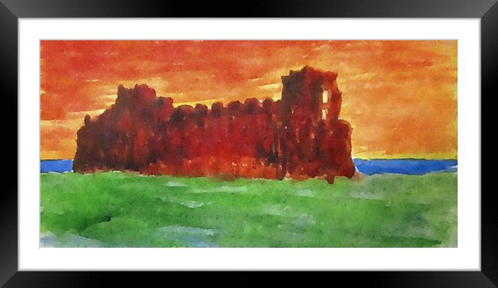 TANTALLON CASTLE Framed Mounted Print by dale rys (LP)