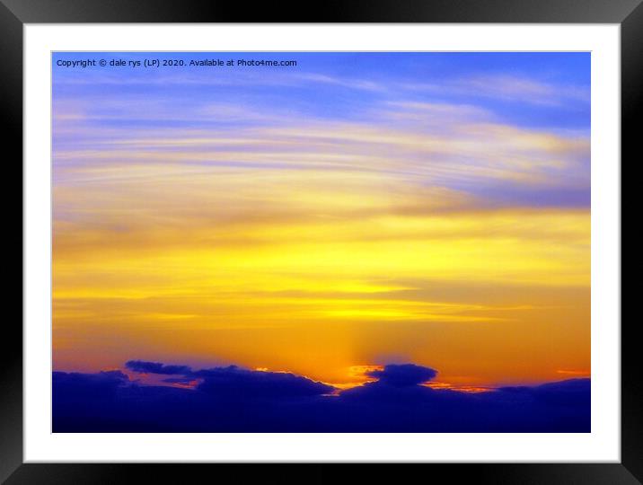 the sun goes down Framed Mounted Print by dale rys (LP)