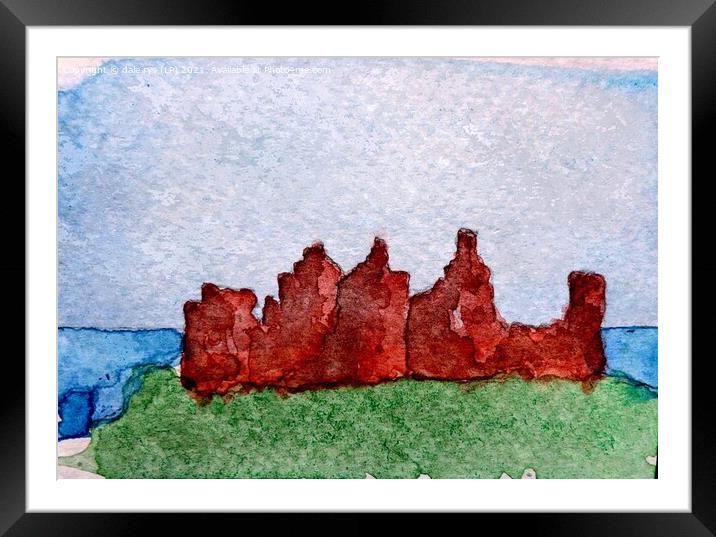 dunluce castle Framed Mounted Print by dale rys (LP)