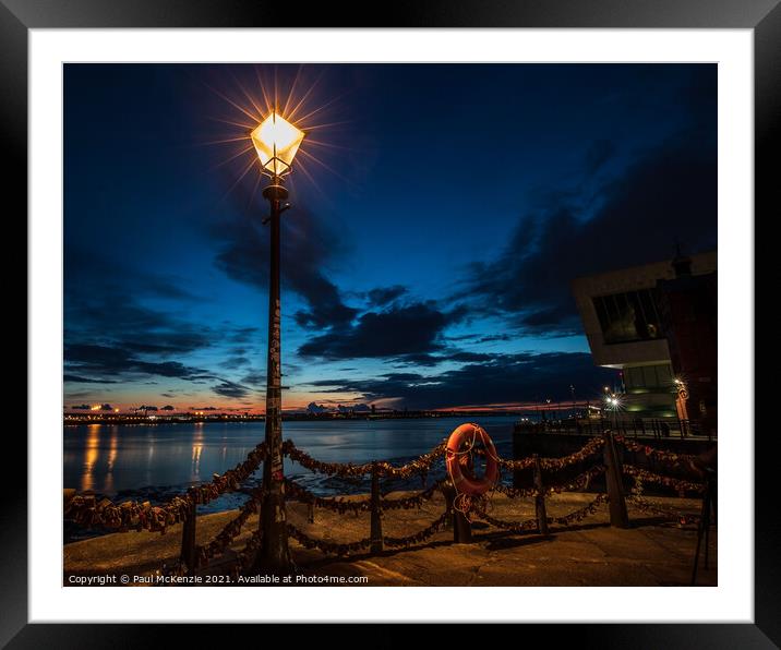 Evening at the Albert Dock Framed Mounted Print by Paul McKenzie