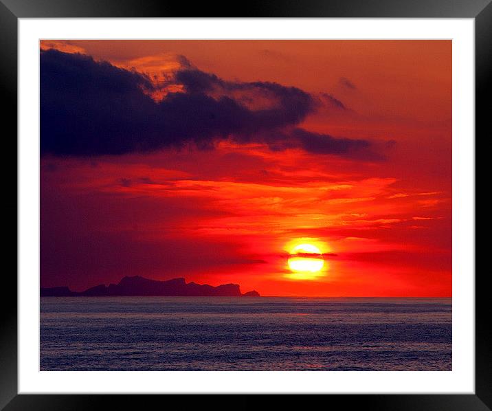Menorcan Sunset Framed Mounted Print by Paul McKenzie