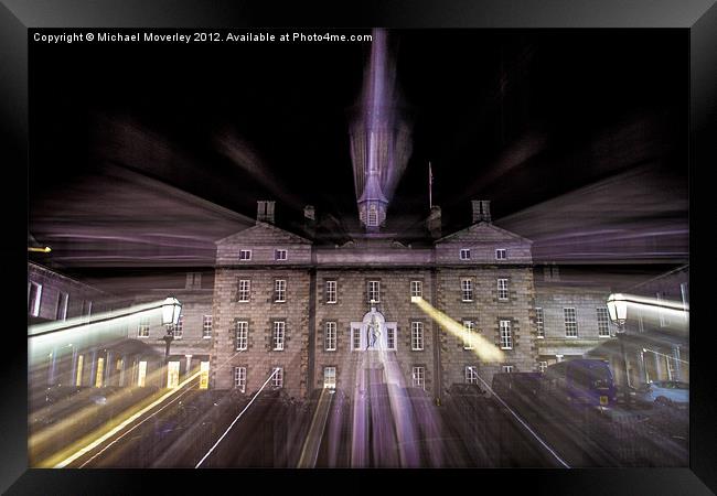 Zoom burst, Robert Gordons College Aberdeen Framed Print by Michael Moverley