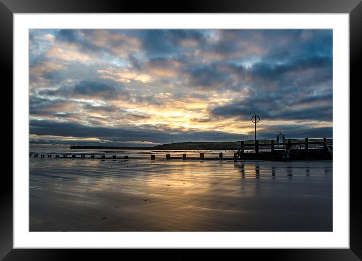 Aberdeen Beach at Sunrise Framed Mounted Print by Michael Moverley