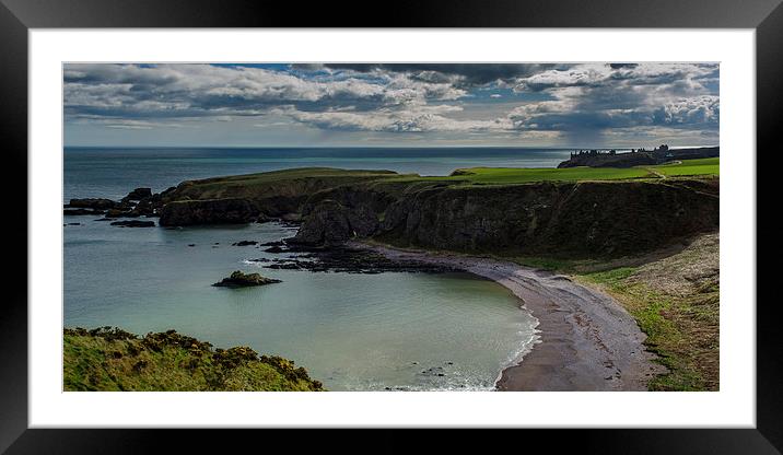 Dunnottar Castle from Stonehaven Framed Mounted Print by Michael Moverley