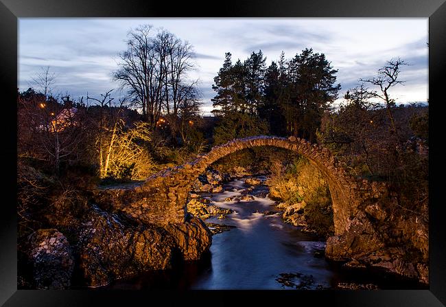 Carrbridge at Night Framed Print by Michael Moverley