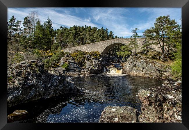 Waterfall at Garve Bridge Framed Print by Michael Moverley