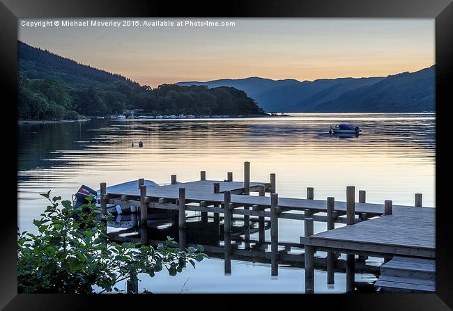  Sunset at St Fillans Framed Print by Michael Moverley