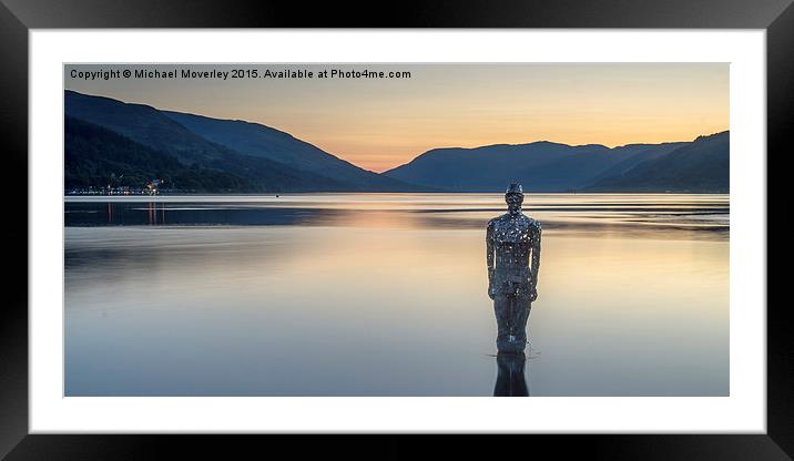 St Fillans - Mirror Man Framed Mounted Print by Michael Moverley