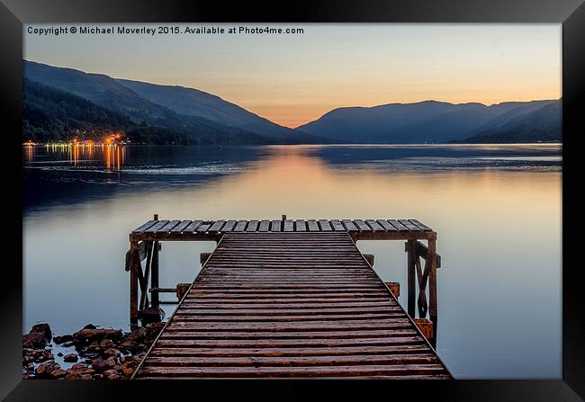 Jetty at St Fillans, Loch Earn Framed Print by Michael Moverley