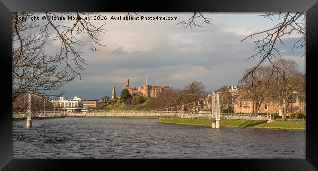 Inverness Castle in the Spring Sun Framed Print by Michael Moverley