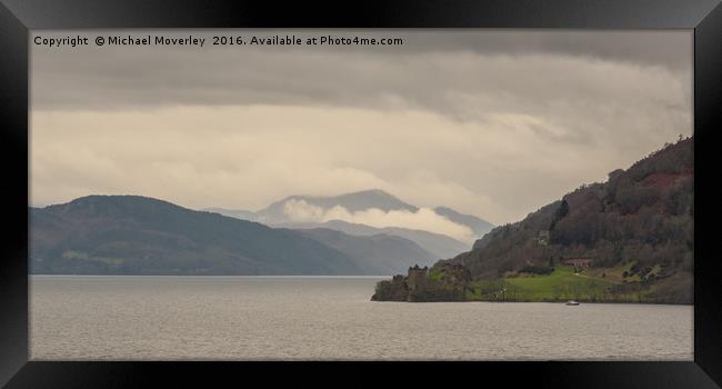 Urquhart Castle in the Mist Framed Print by Michael Moverley