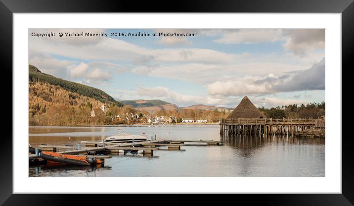 Crannog on Loch Tay, Kenmore Framed Mounted Print by Michael Moverley