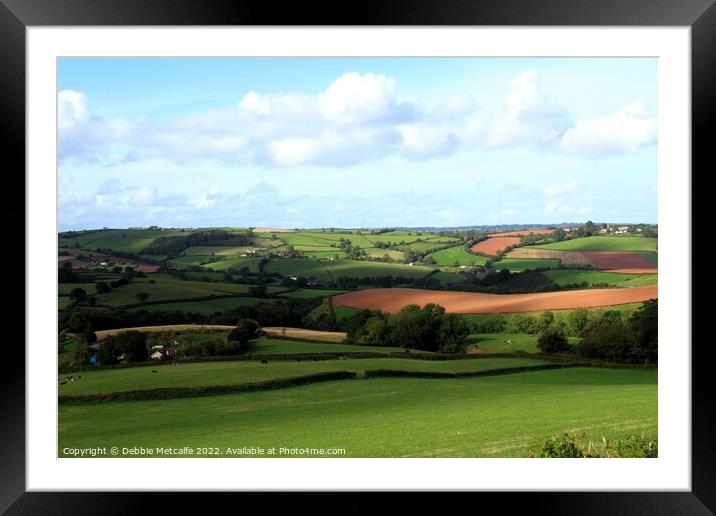Devon Countryside Framed Mounted Print by Debbie Metcalfe