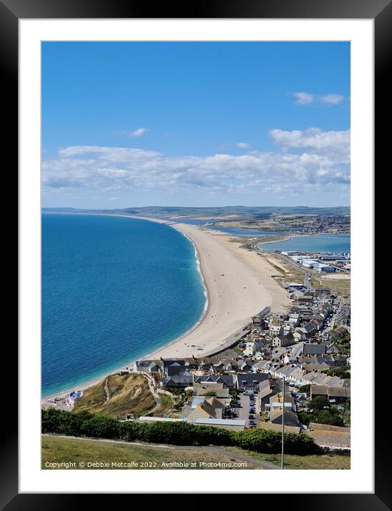 Chesil Beach Framed Mounted Print by Debbie Metcalfe