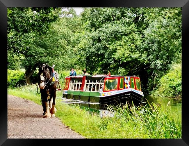 Horse-Drawn barge  Framed Print by Debbie Metcalfe