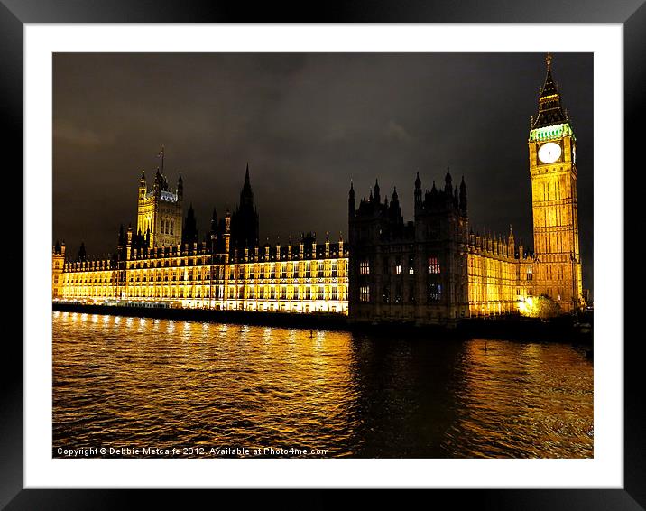 Big Ben and the Houses of Parliament Framed Mounted Print by Debbie Metcalfe