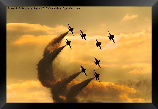 South Korean Aerobatic team - The Black Eagles Framed Print by Debbie Metcalfe