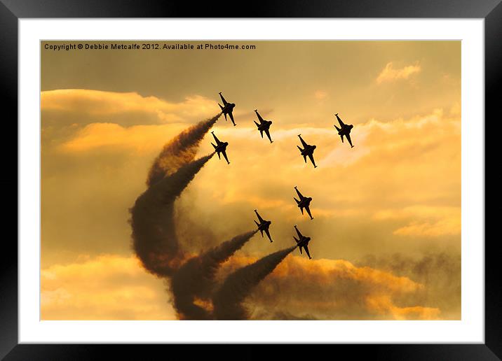 South Korean Aerobatic team - The Black Eagles Framed Mounted Print by Debbie Metcalfe