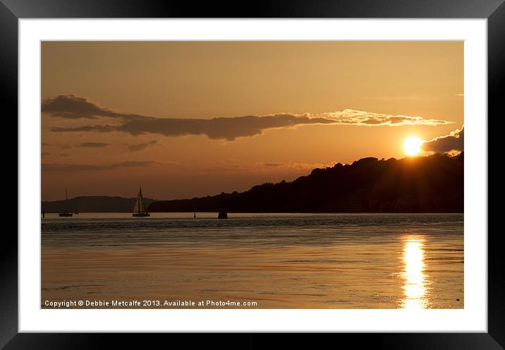 Beautiful Sunset Framed Mounted Print by Debbie Metcalfe