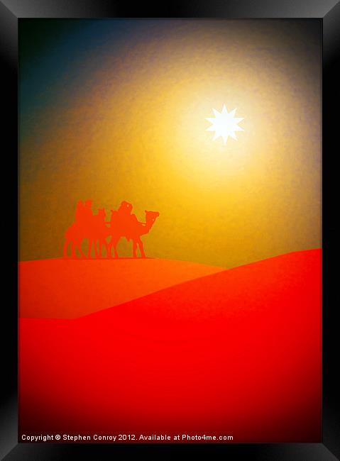 Following the Star Framed Print by Stephen Conroy