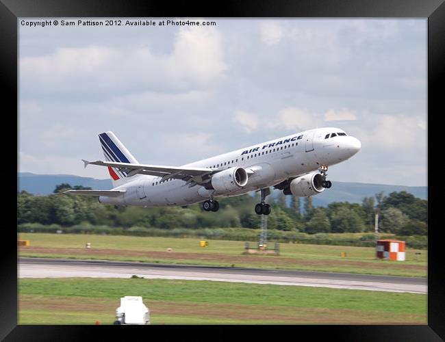 Air France lift-off Framed Print by Sam Pattison