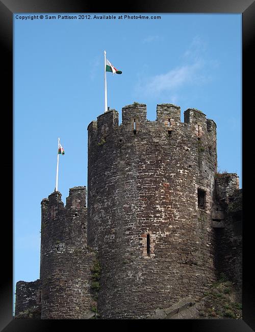 Conwy castle turret Framed Print by Sam Pattison