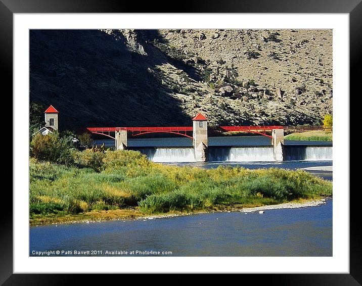 Roller Dam on the Colorado River Framed Mounted Print by Patti Barrett