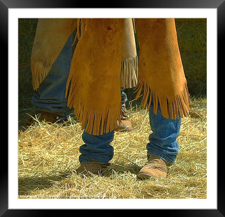 Cowboy Chaps Framed Mounted Print by Patti Barrett