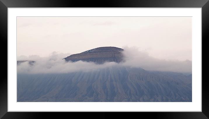 Mt. Garfield in clouds... Framed Mounted Print by Patti Barrett