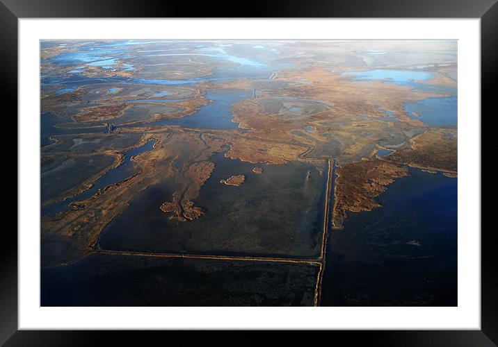 Great Salt Lake Tidal Pools Framed Mounted Print by Patti Barrett