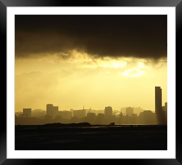 San Francisco Skyline from Oakland Bay after the s Framed Mounted Print by Patti Barrett